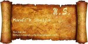 Manák Stella névjegykártya